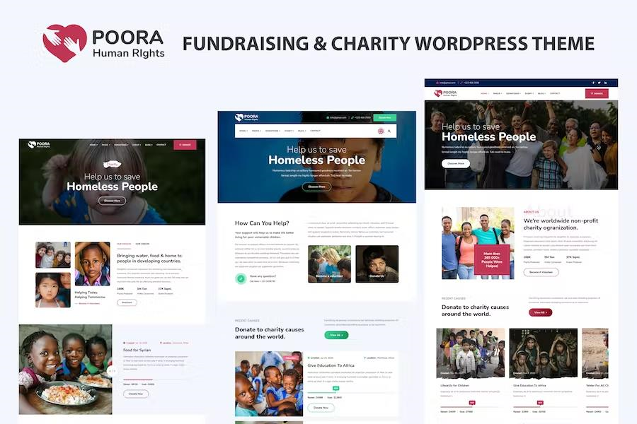 POORA – FUNDRAISING & CHARITY WORDPRESS THEME